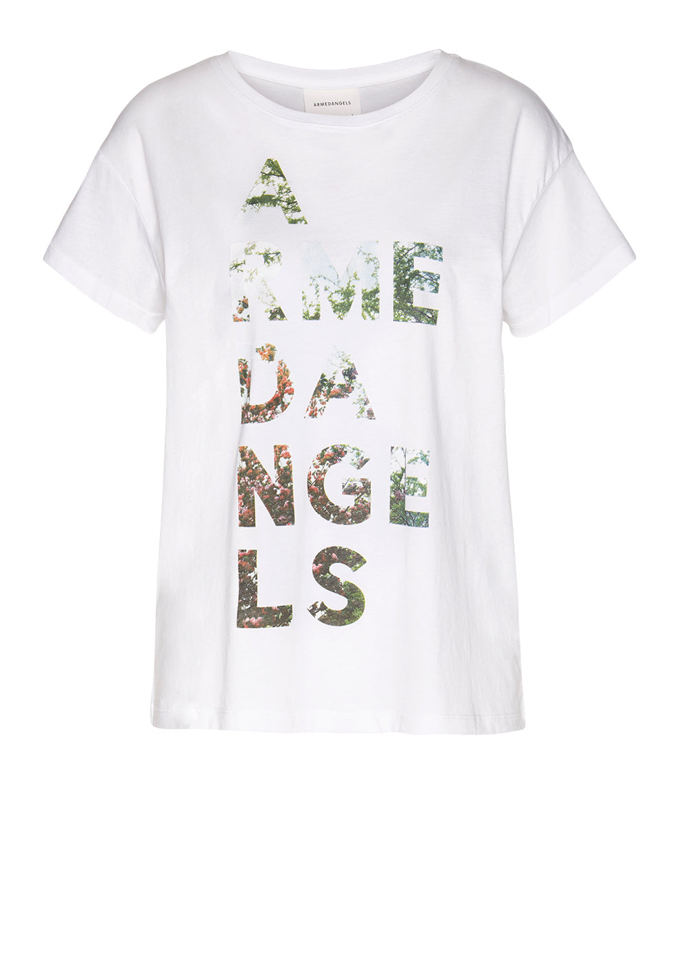 T-shirt imprimé blanc en coton bio - Nelaa