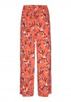 Pantalon large fluide orange en coton bio - naimaa tropical spirit