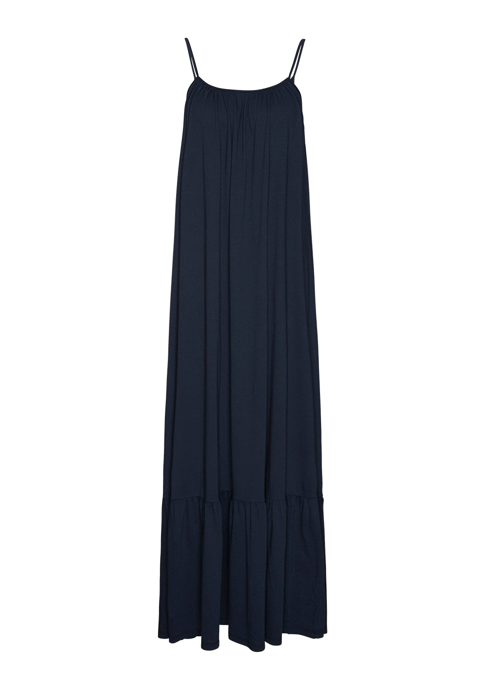 Robe longue marine en coton bio - Lyraa