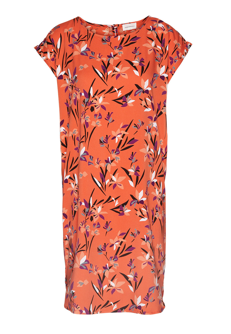 Robe orange à motifs en tencel - Hilaa Tropical Spirit