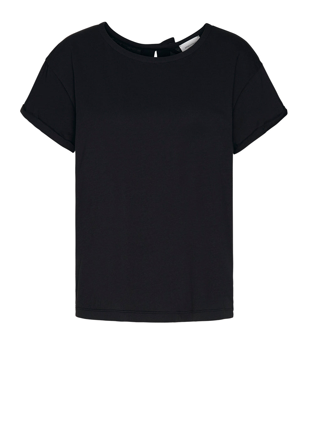 T-shirt avec nœuds noir en coton bio - Ilkaa