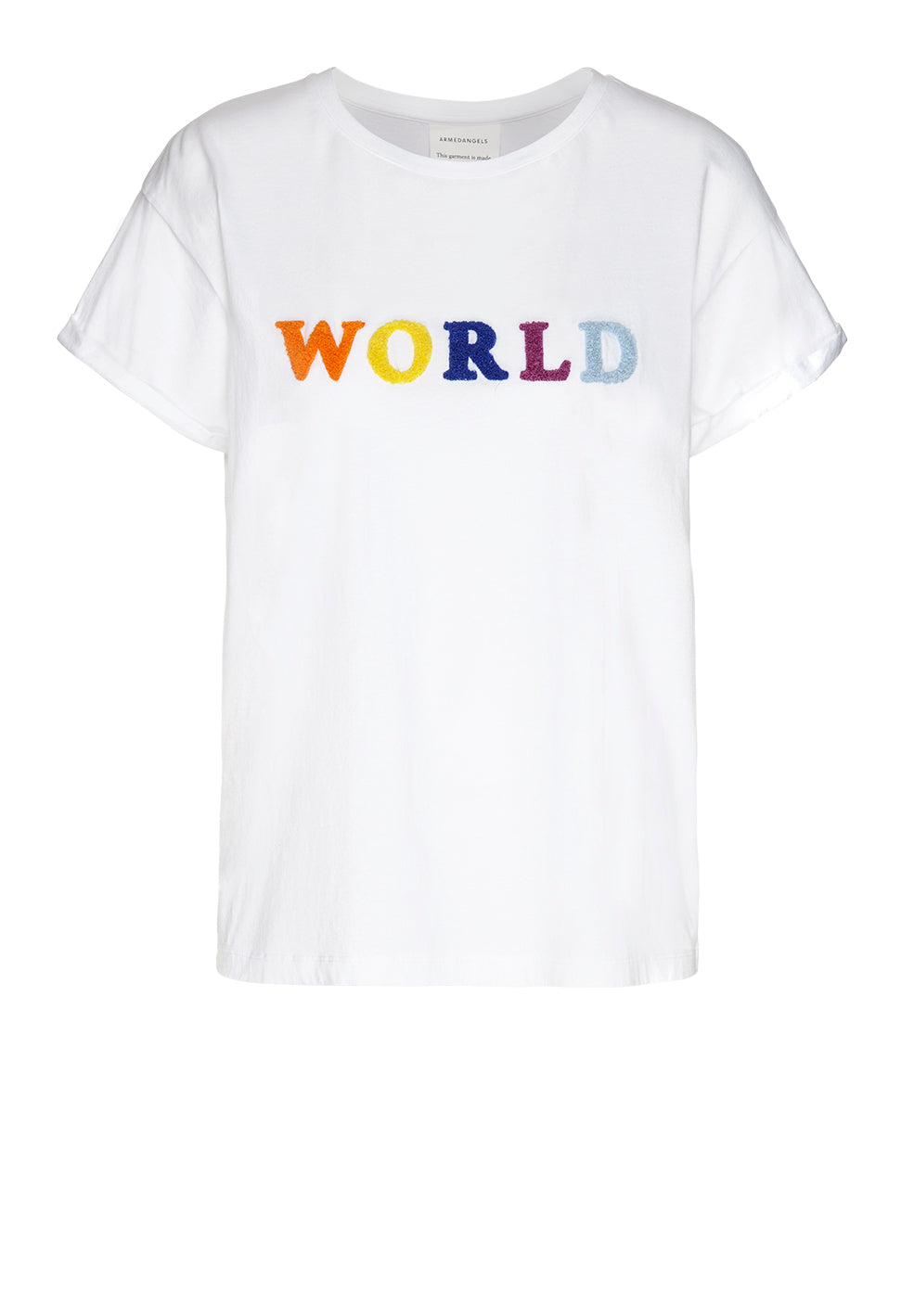 T-shirt avec imprimé blanc en coton bio - Naalin world