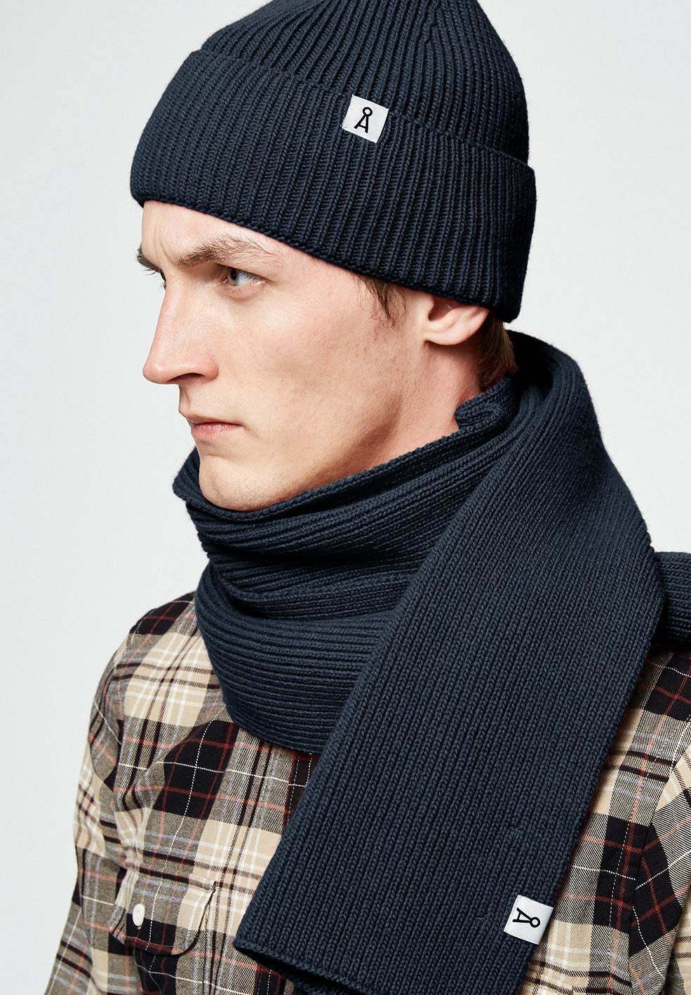 Bonnet marine en coton et laine bio - maax