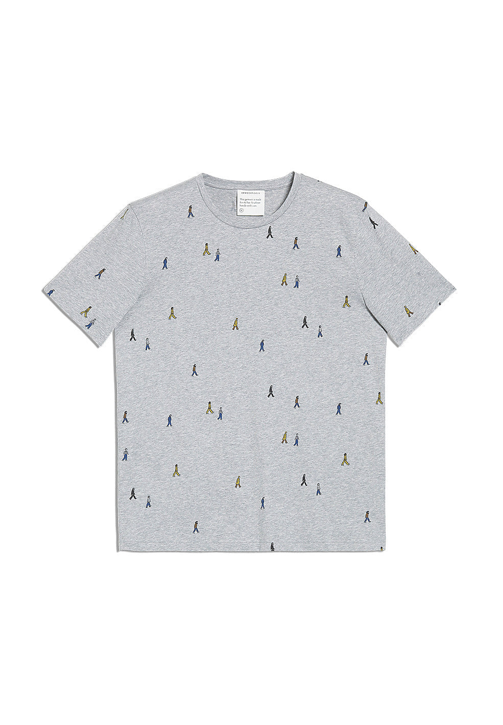 T-shirt gris motifs en coton bio - Jaames People