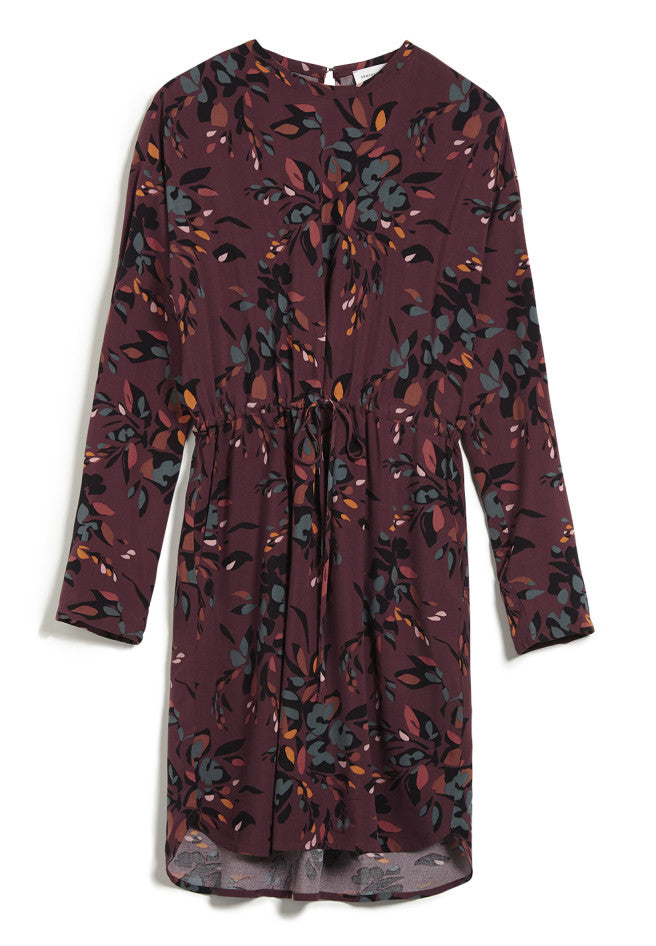 Robe à imprimés floraux en lenzing - edurnaa falling leaves