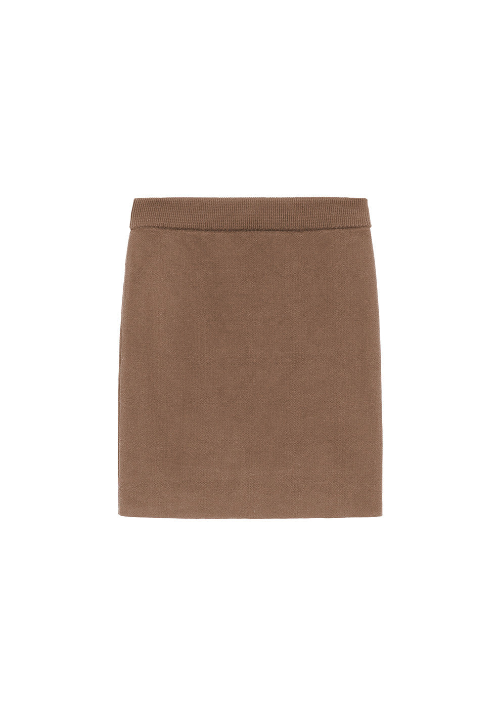 Jupe courte marron en coton bio - bekaa
