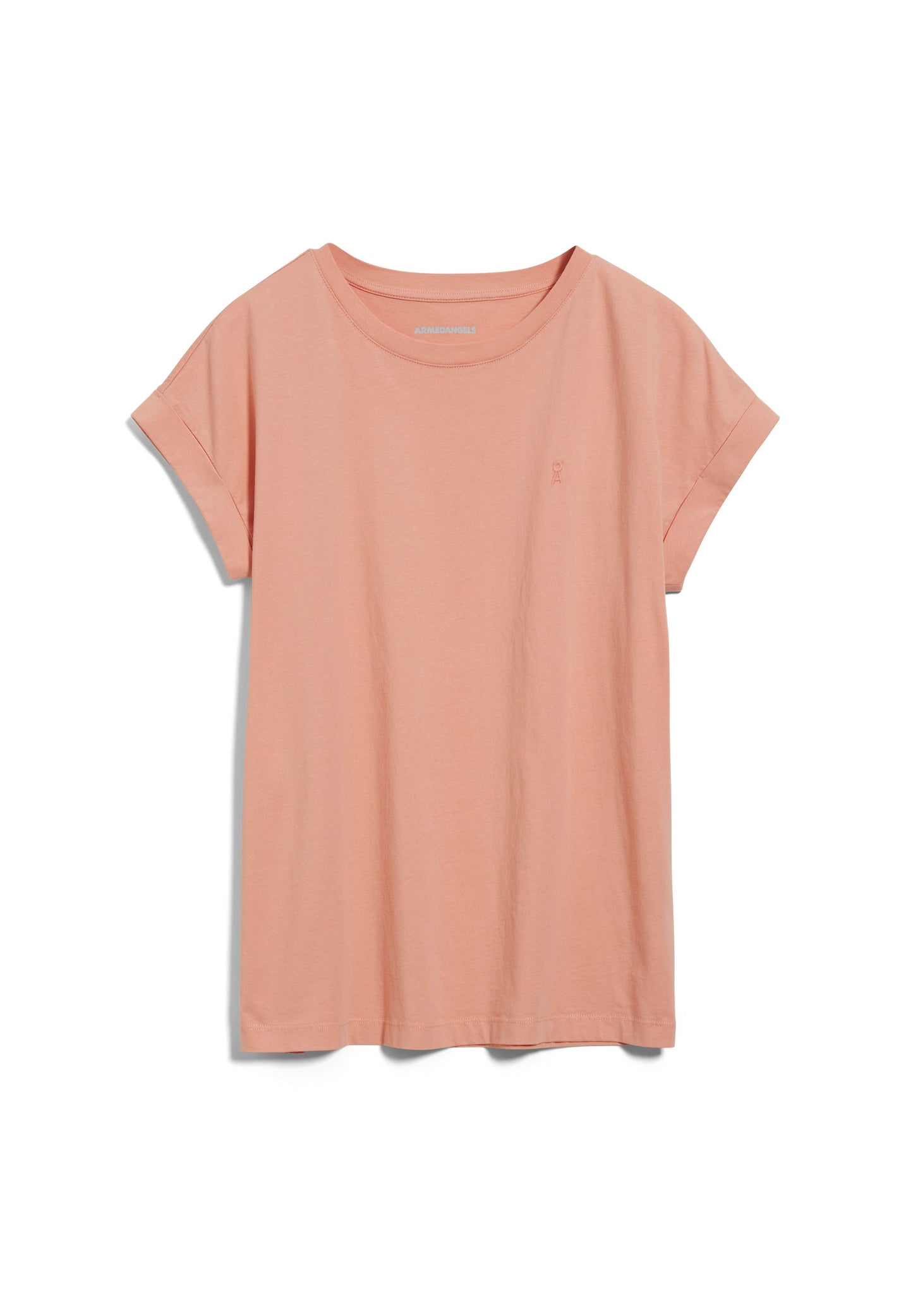 T-shirt rose en coton bio - idaara peach blossom