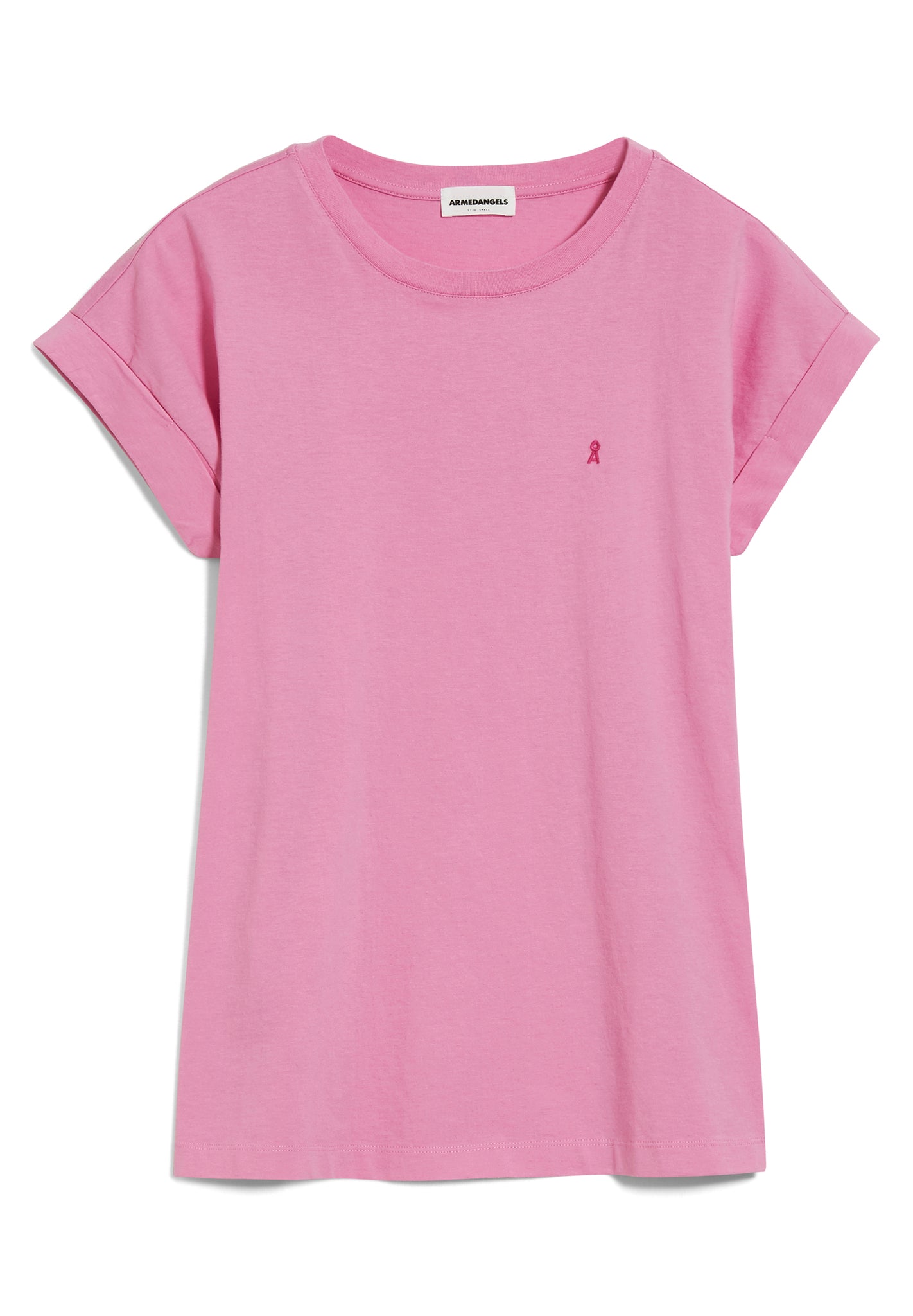 T-shirt rose en coton bio - idaara raspberry pink
