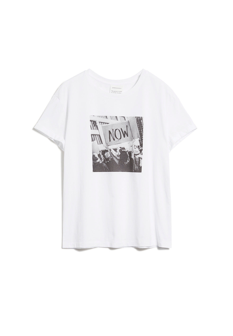 T-shirt imprimé blanc en coton bio - Naalin now
