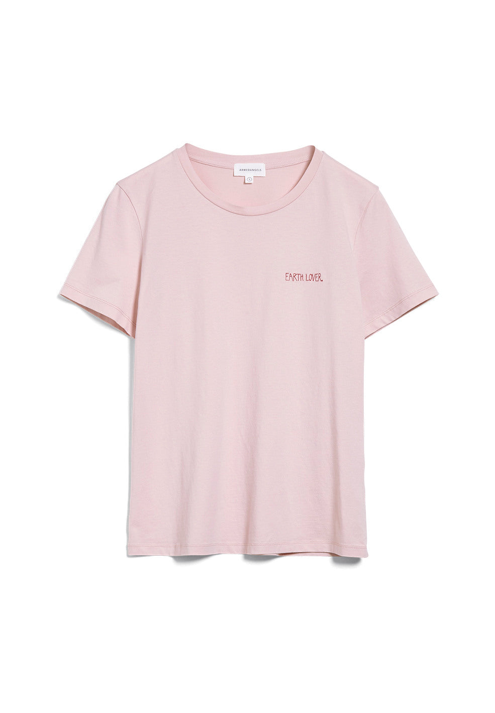 T-shirt brodé rose pâle en coton bio - MARAA MINDSET