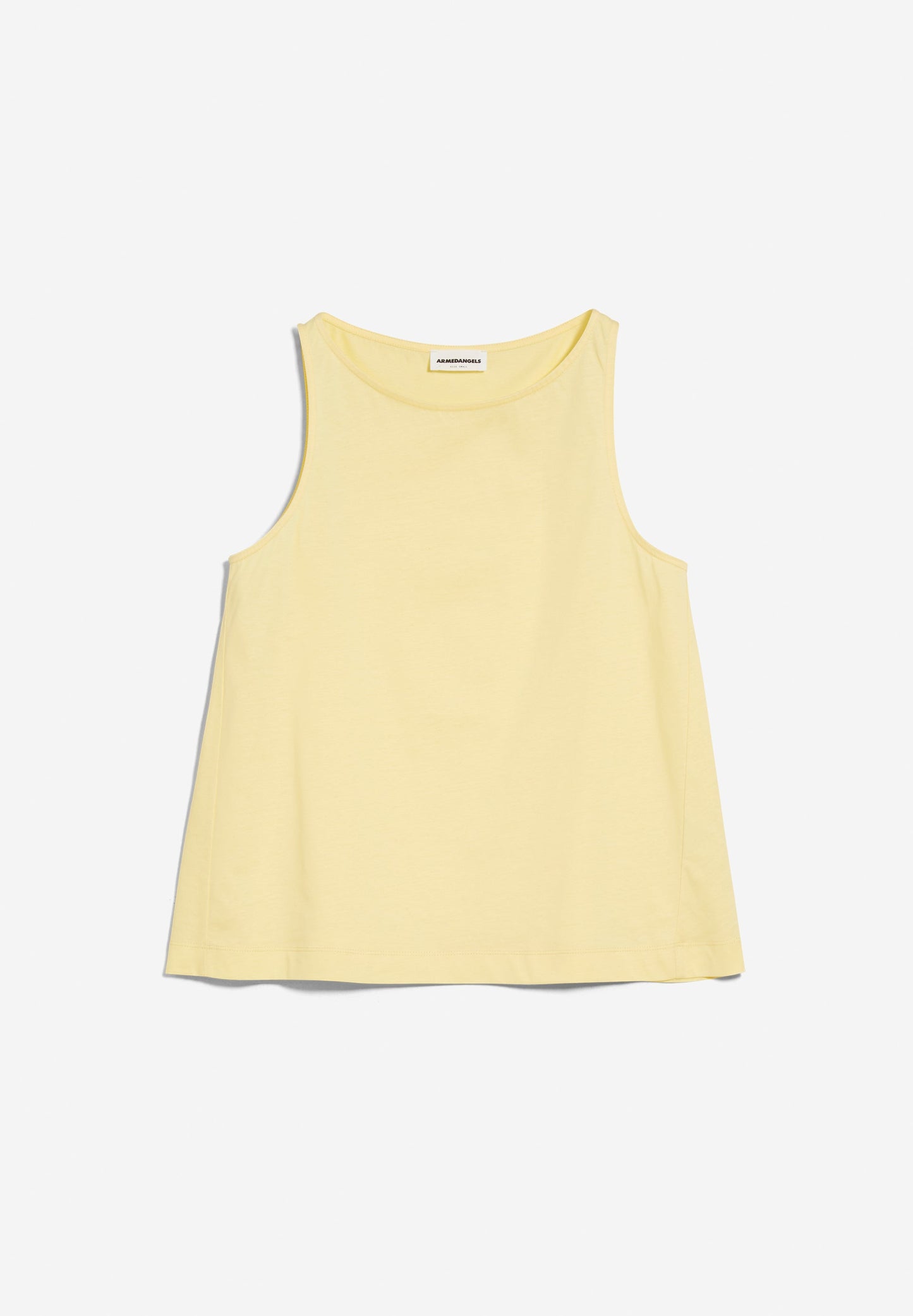 Top sans manches jaune en coton bio - carlottaa mercerized straw