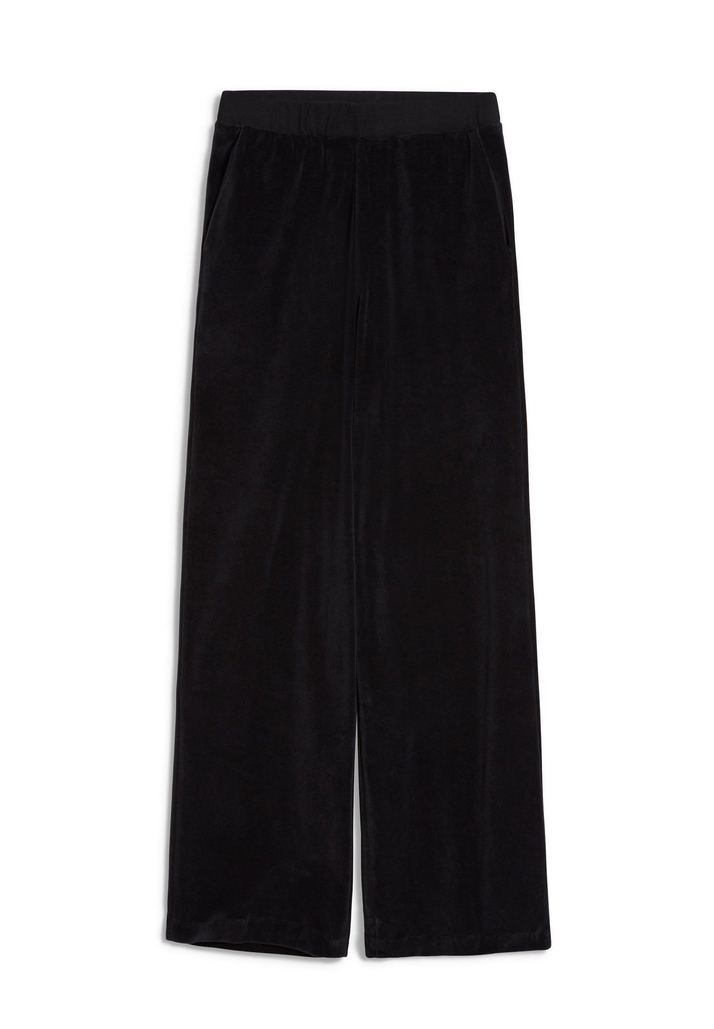 Pantalon ample noir velours en coton bio - asteyaa black