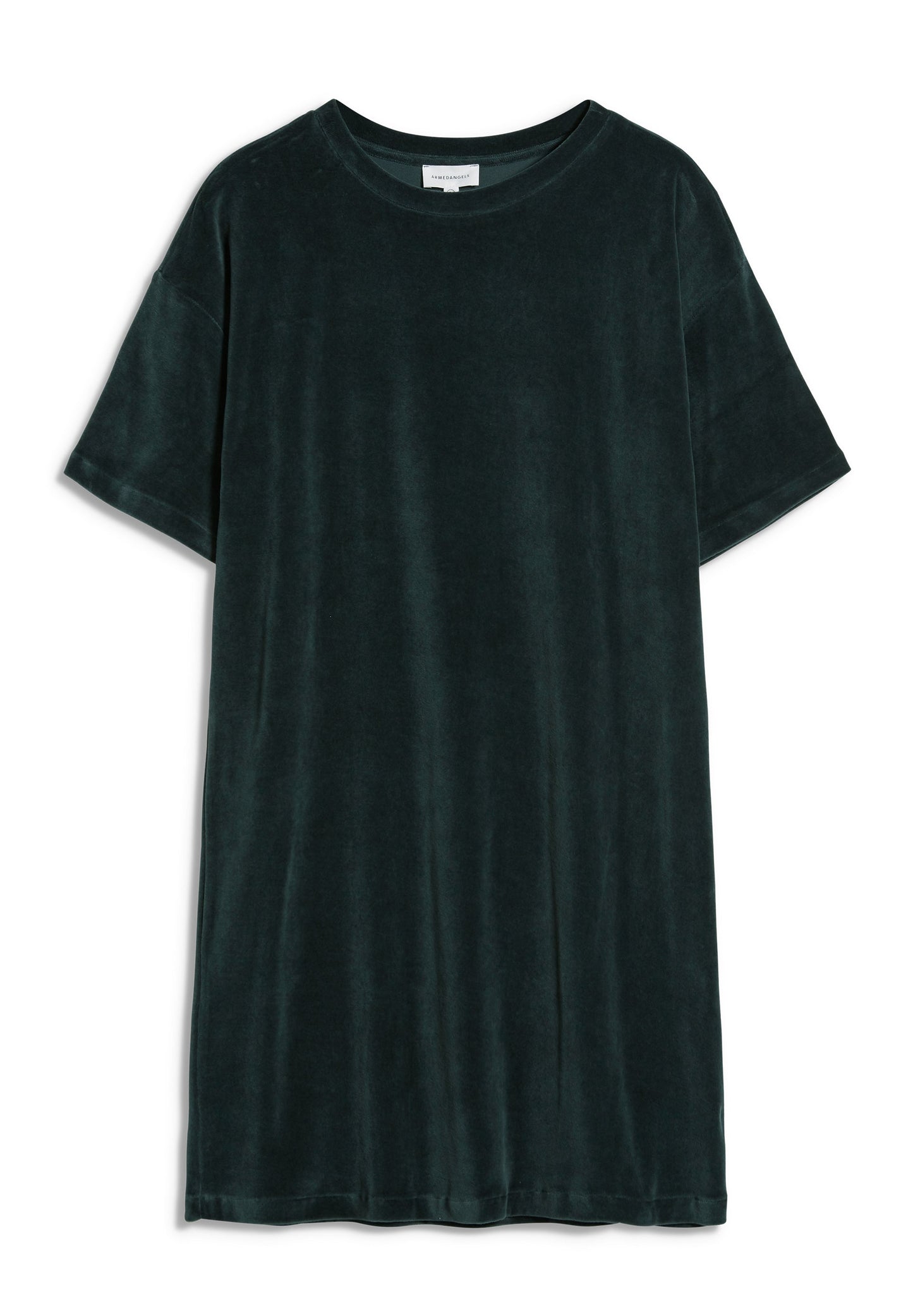 Robe velours vert en coton bio - lenaa vintage green