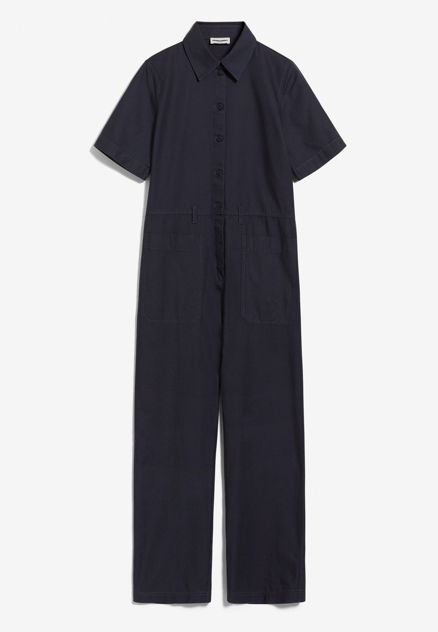 Combinaison longue bleu marine en coton bio et tencel - maruxaa night sky
