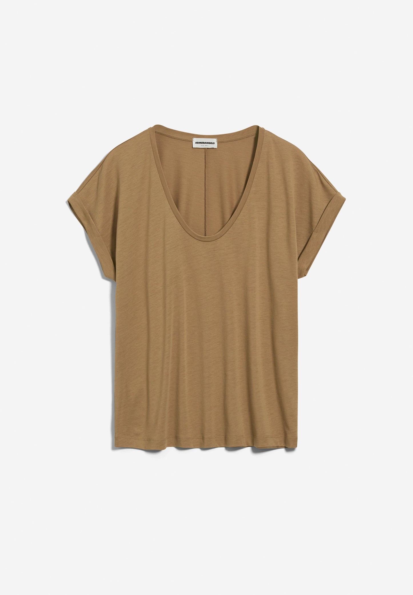 T-shirt ample amande en tencel et coton bio - sinjaa smoky almond