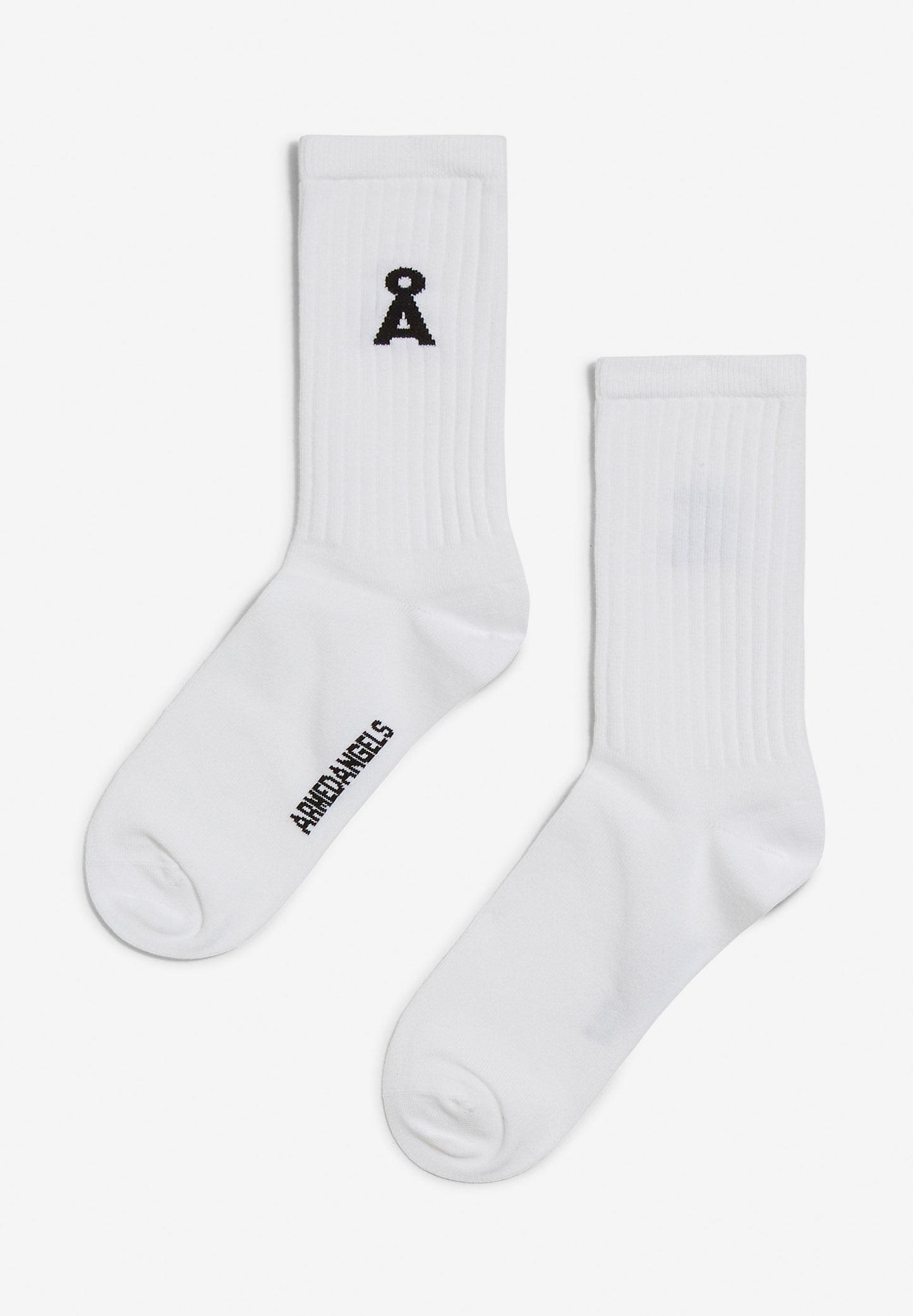Chaussettes blanches en coton bio et matière recyclée - saamu bold stripes white