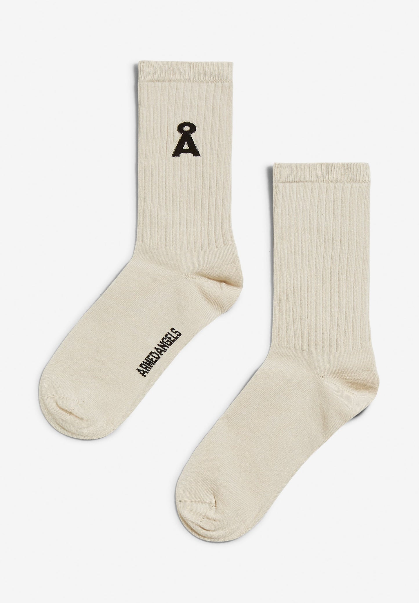Chaussettes écru en coton bio et matière recyclée - saamu bold stripes raw