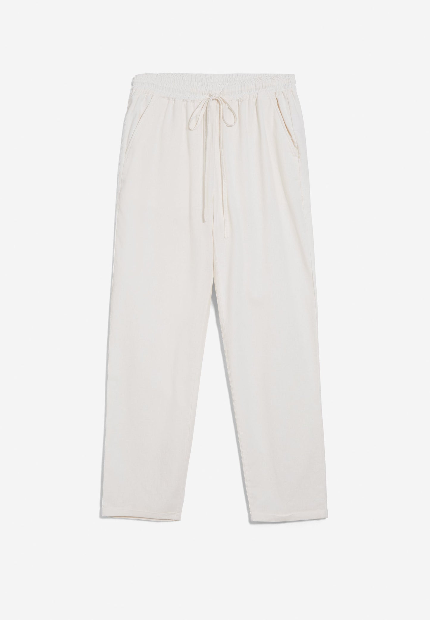 Pantalon blanc en coton bio et lin - daniaa lino off white