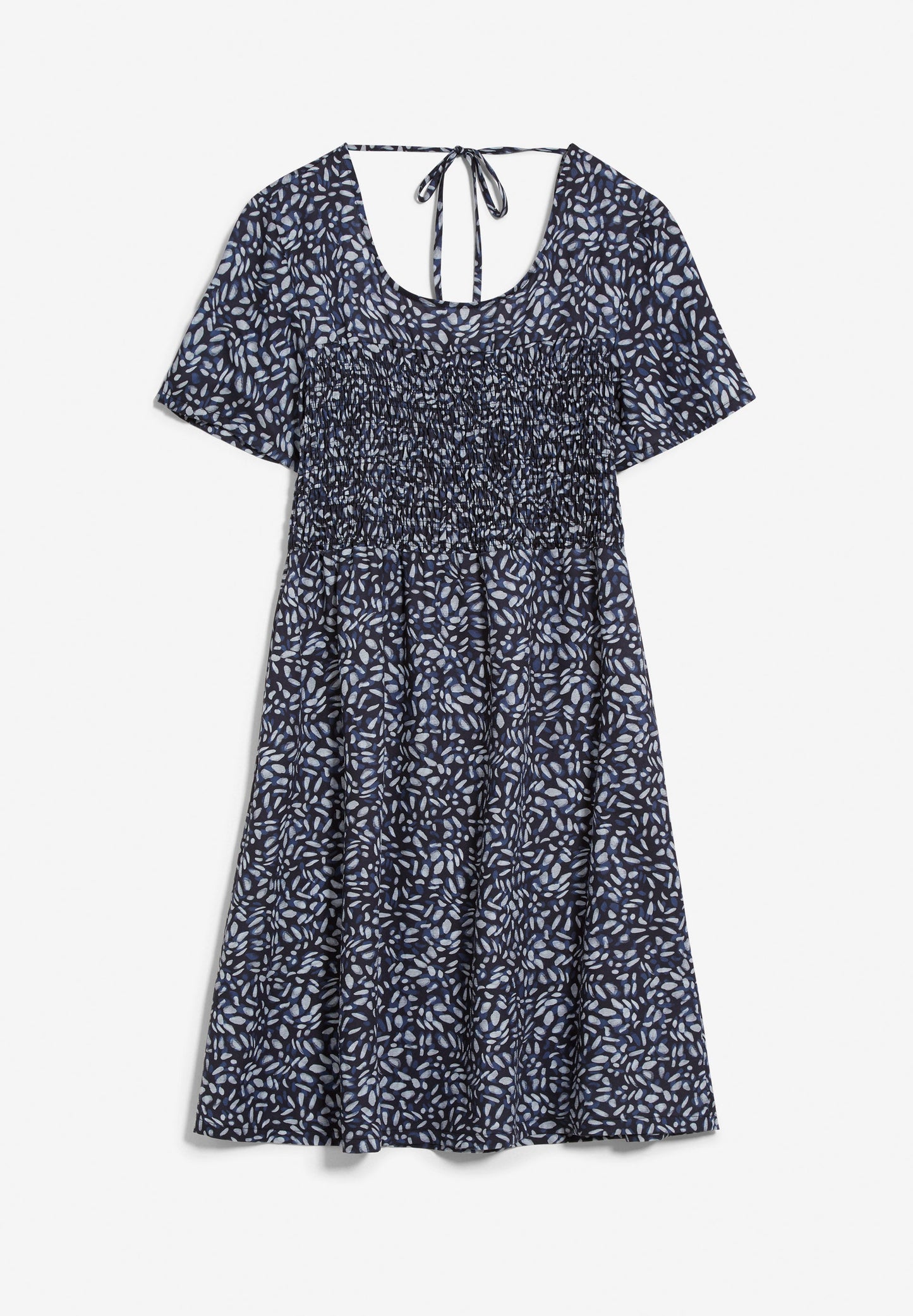 Robe bleue à motifs en tencel - heraa sketch of water dots night sky