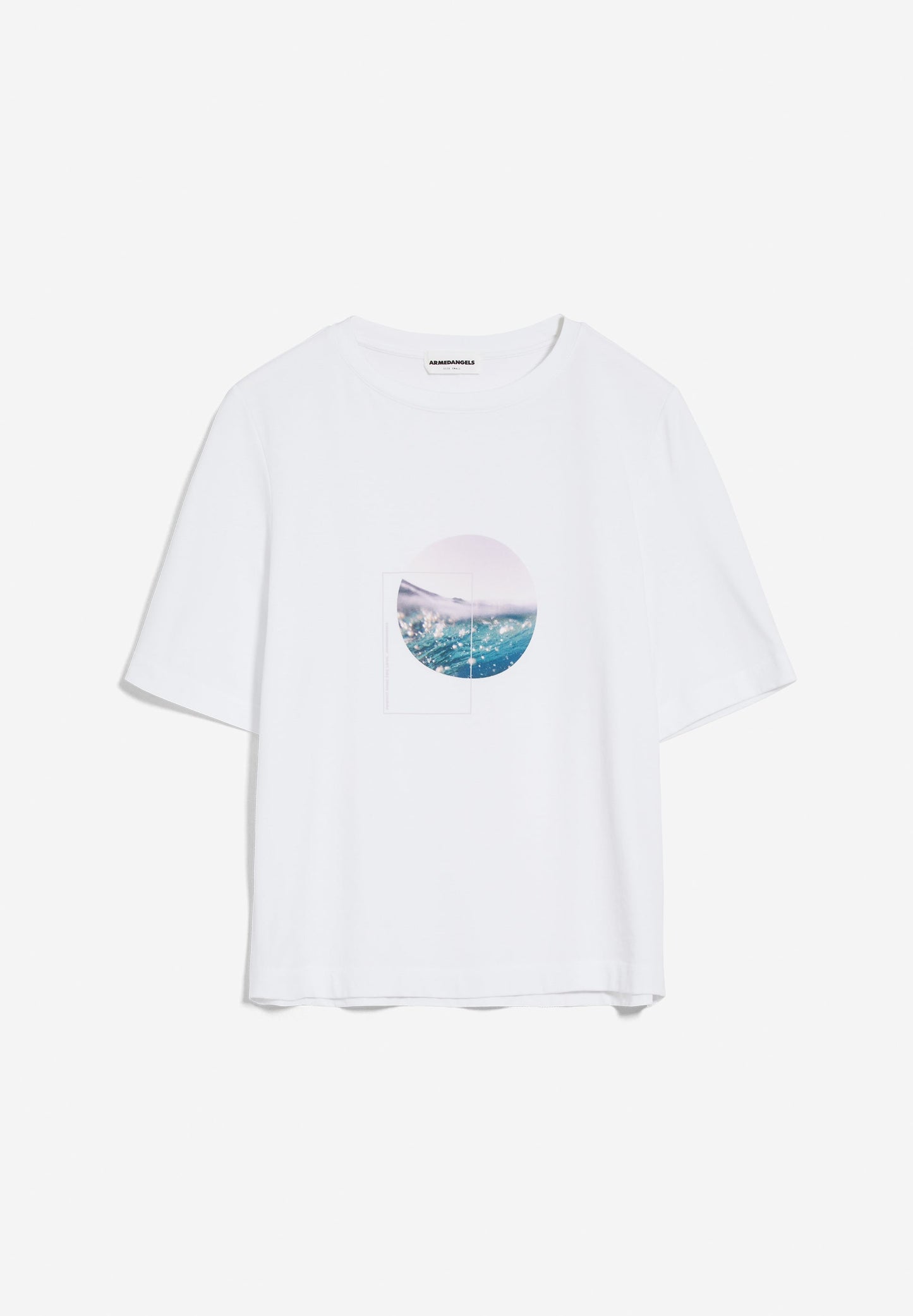 T-shirt ample imprimé blanc en coton bio - layaa diving white