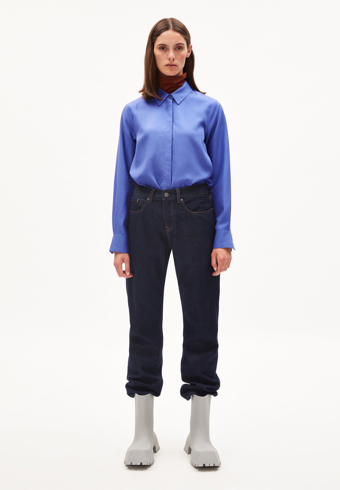 Chemise oversize violette en tencel - hiljaa vibrant violet