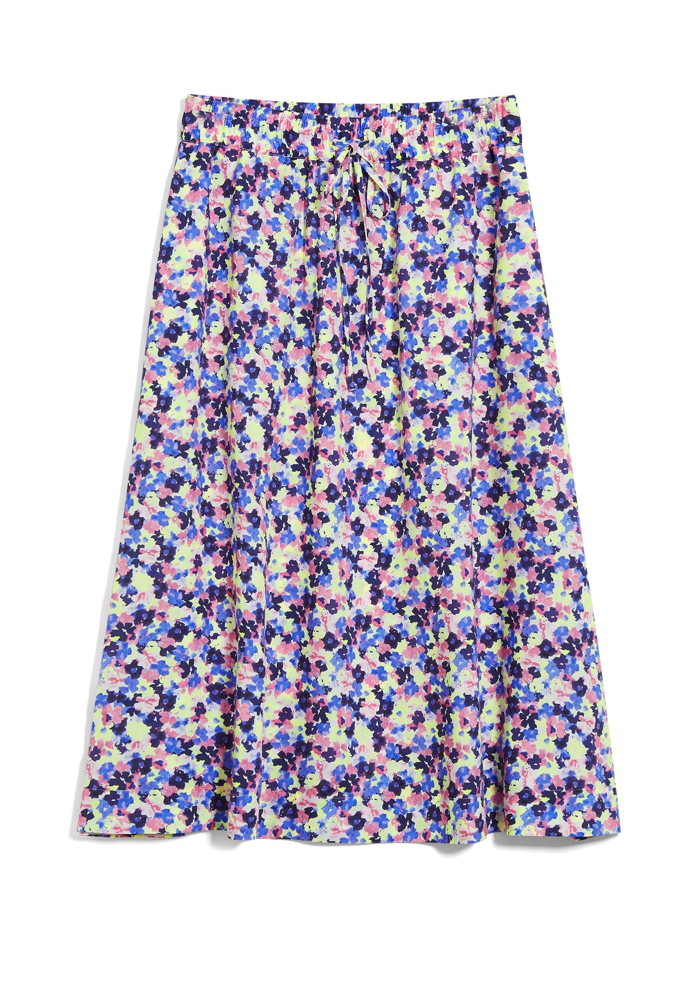 Jupe longue fleurie en tencel - elodiaa multi floral light lime