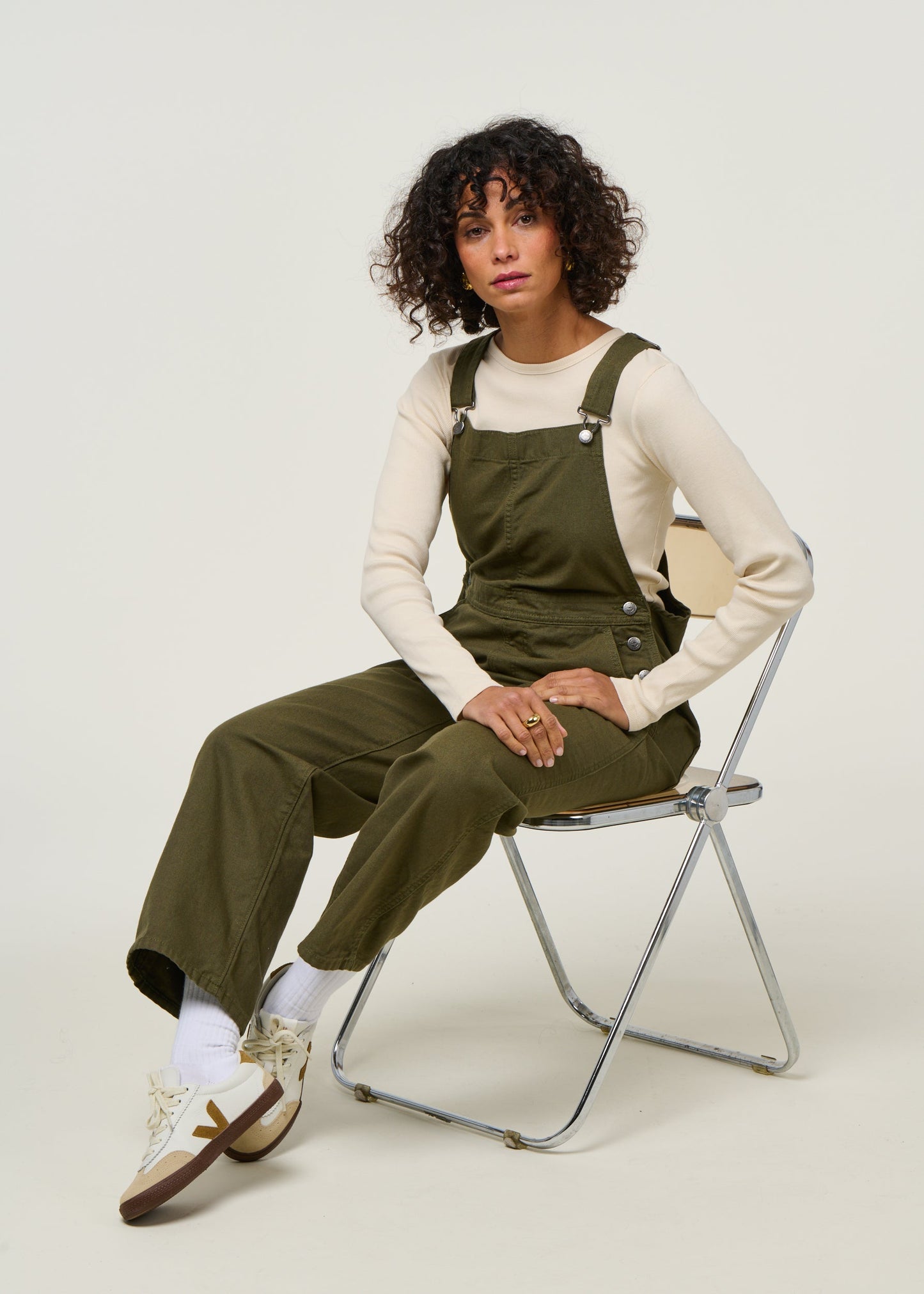 Salopette en coton biologique | vert "point reyes canvas overalls - bsng"