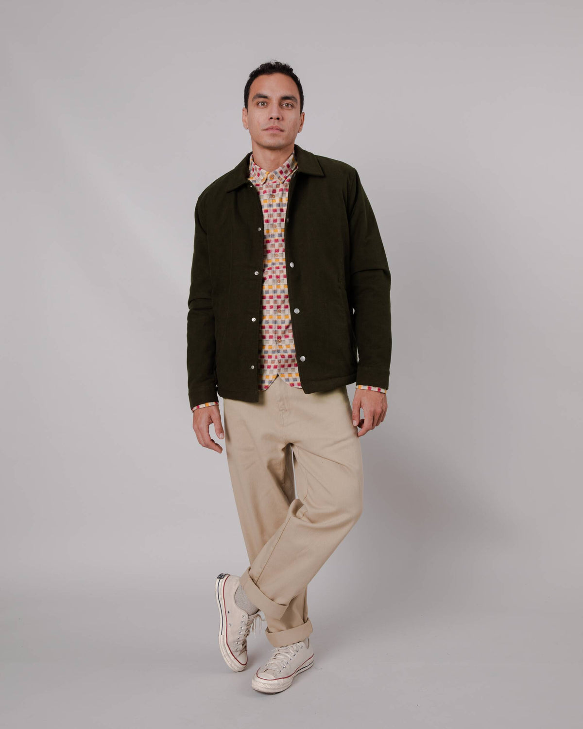 Manteau en coton bio | Kaki "jacket kakhi"