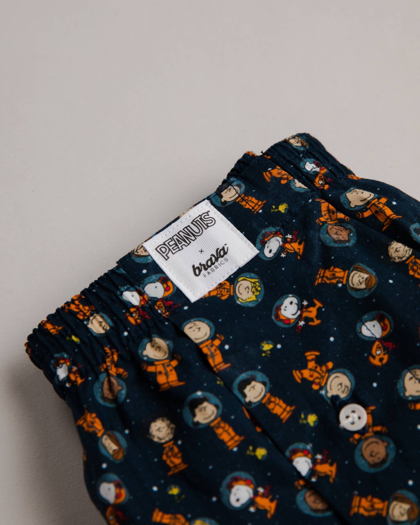 Caleçon en coton bio | Motifs "astronaut peanuts boxers navy"