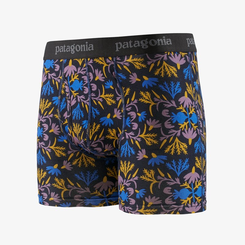 Boxer bleu imprimé en Tencel - New Navy à motif