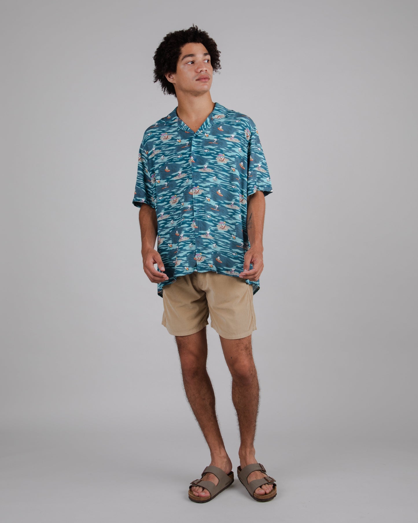 Chemisette en ecovero | multicolore "peanuts coast aloha shirt ocean blue"