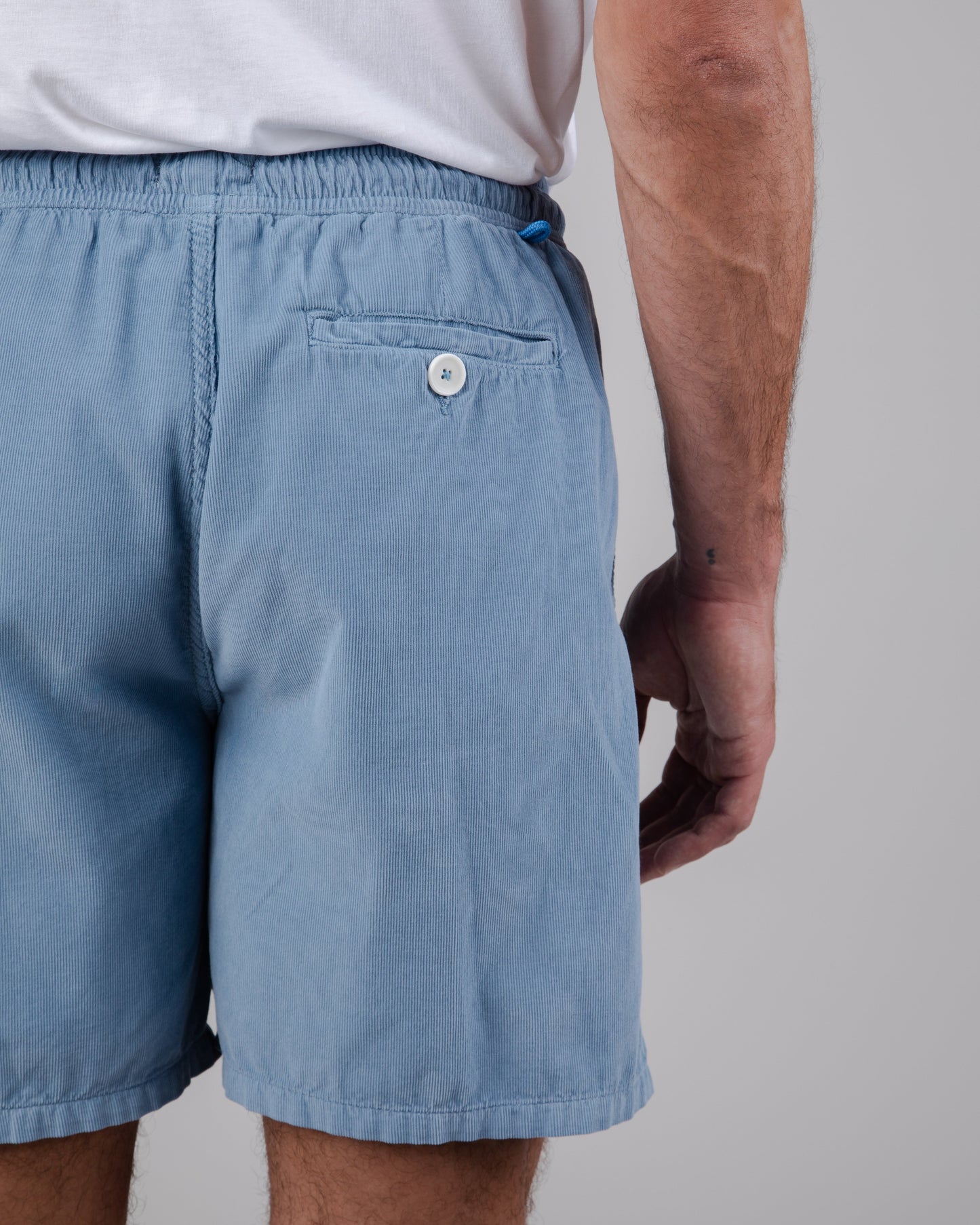 Short en coton bio | bleu "baby cord summer short blue blue"