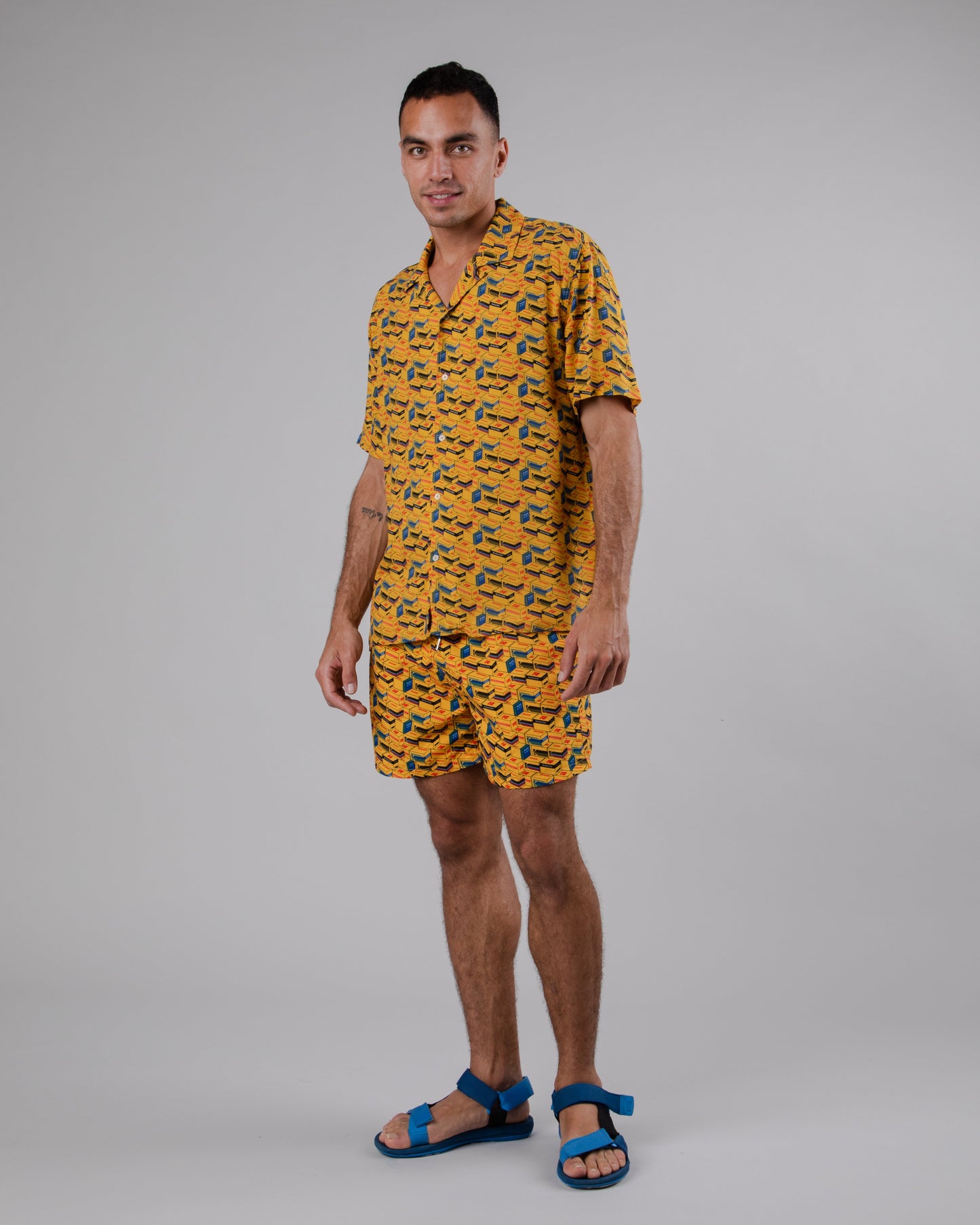 Short de bain en matière recyclée | multicolore "kodak film swimwear yellow"