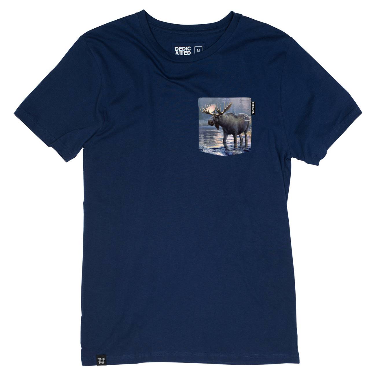 T-shirt poche imprimée en coton bio