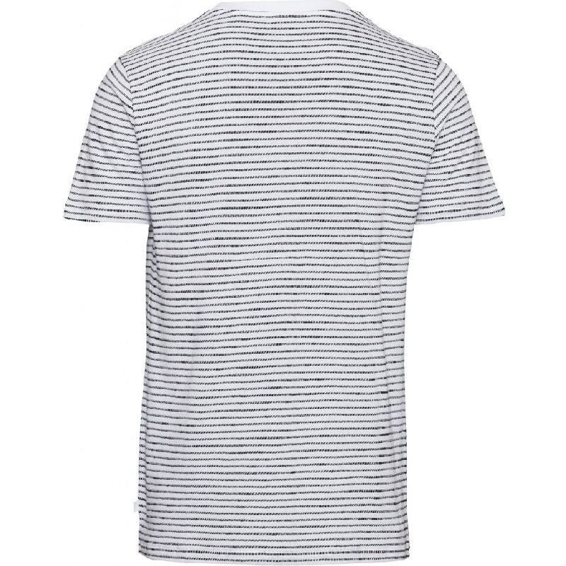 T-shirt rayé blanc et noir en coton bio - alder
