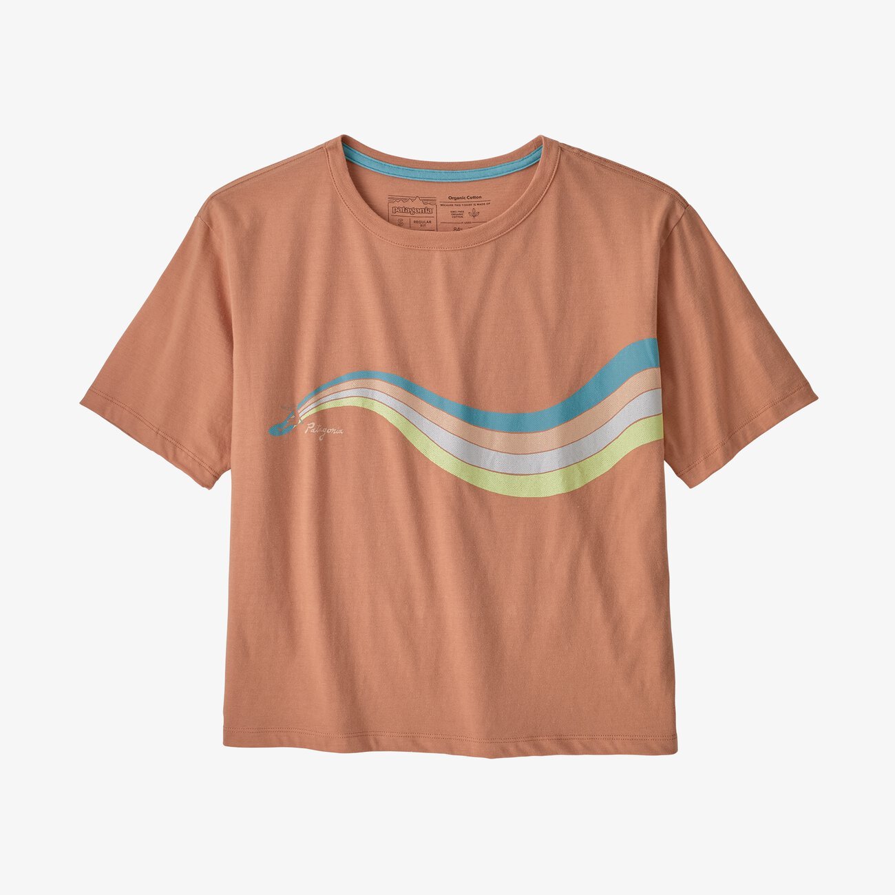 T-shirt pêche imprimé en coton bio - Psychedelic slider