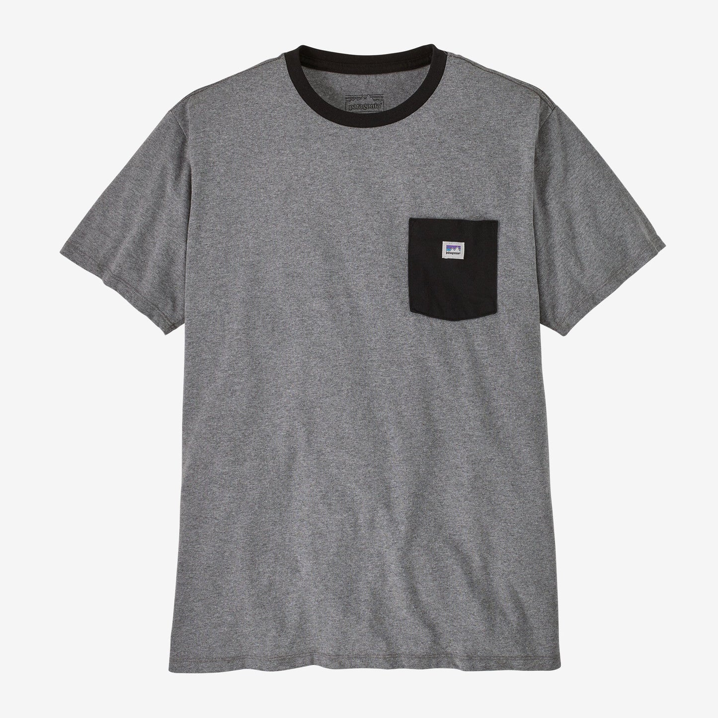 T-shirt en matières recyclées | gris "shop sticker pocket responsibili-tee - gravel heather"