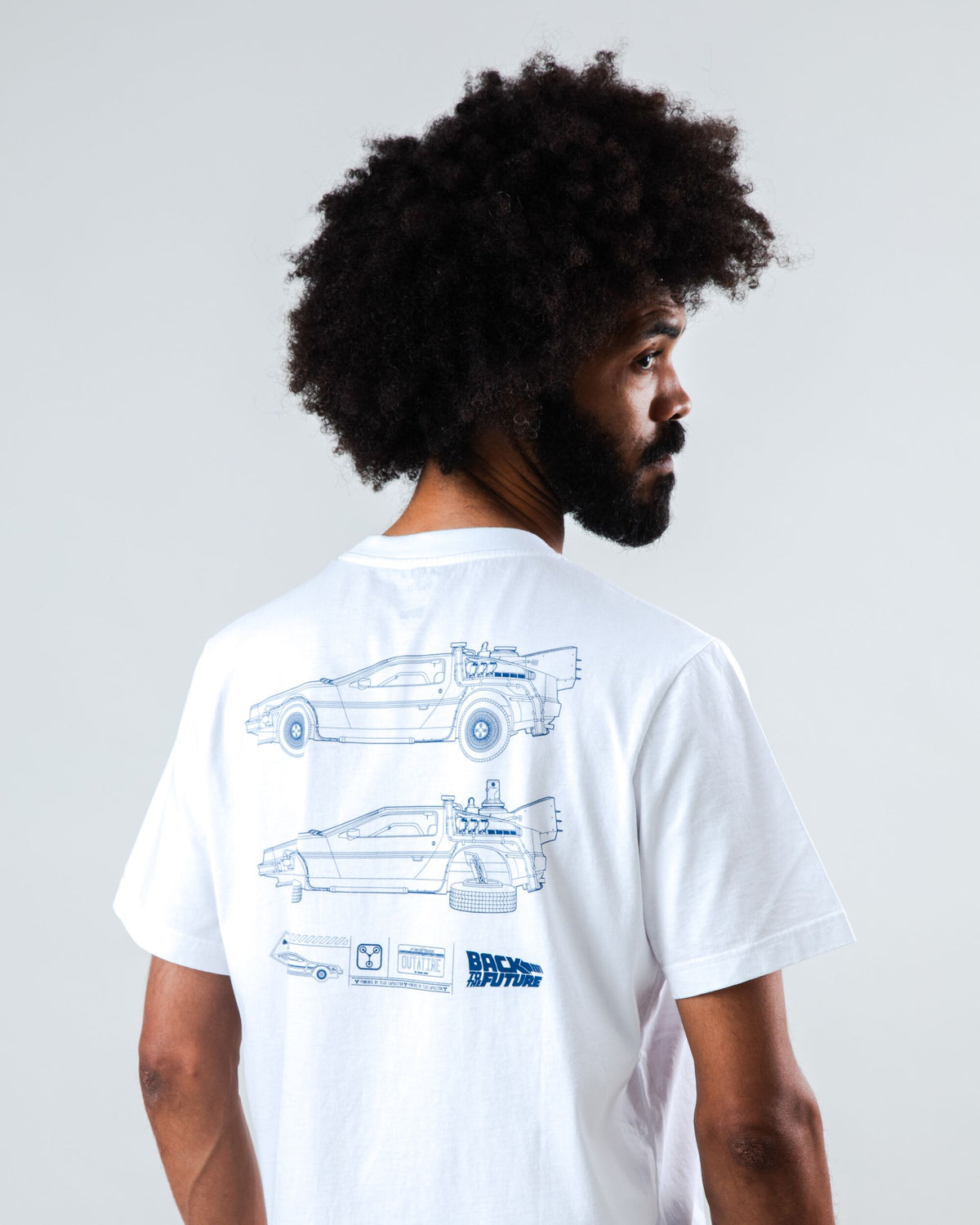 T-shirt en coton bio | blanc "bttf blueprint t-shirt"