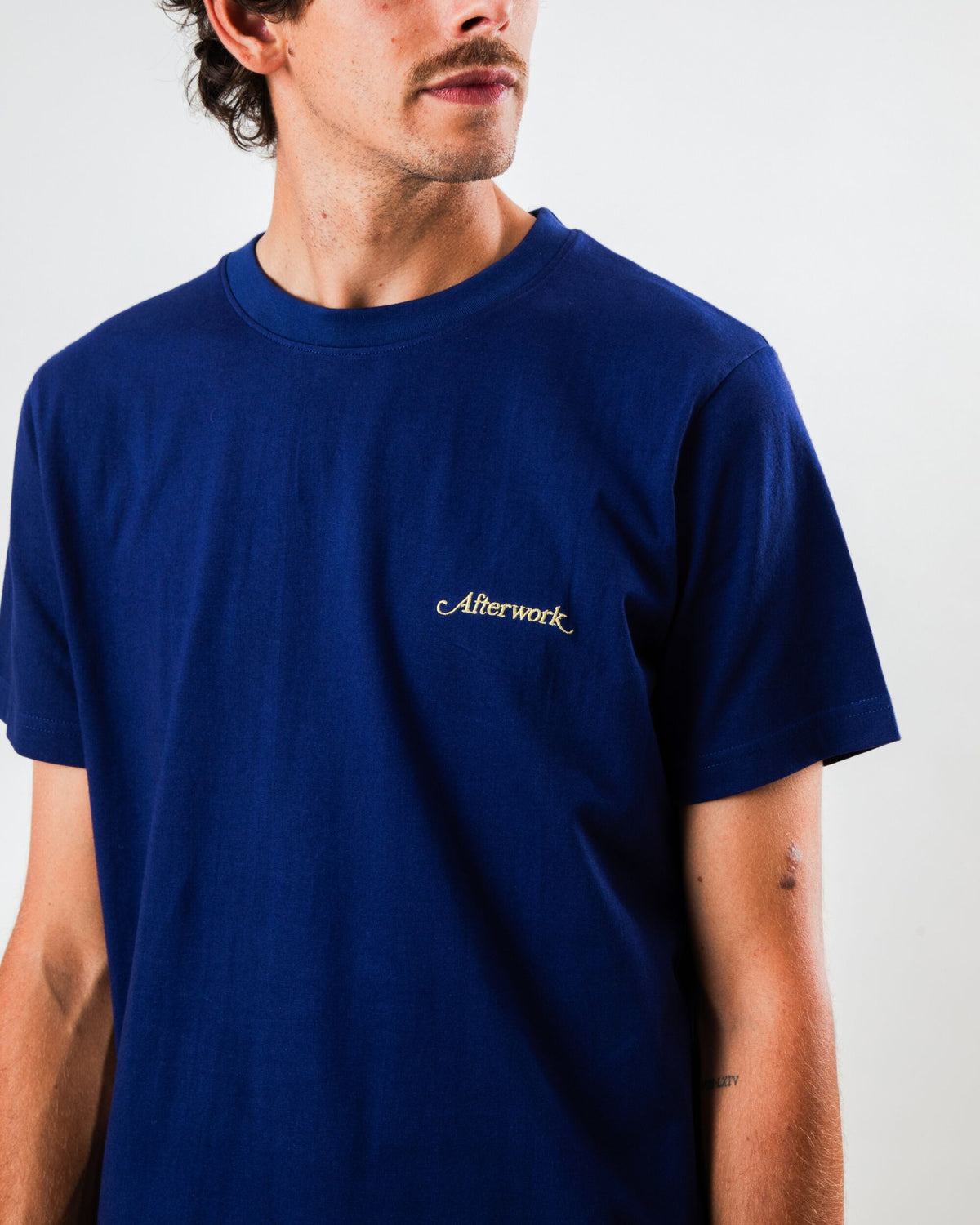 T-shirt en coton bio | bleu "afterwork t-shirt navy"