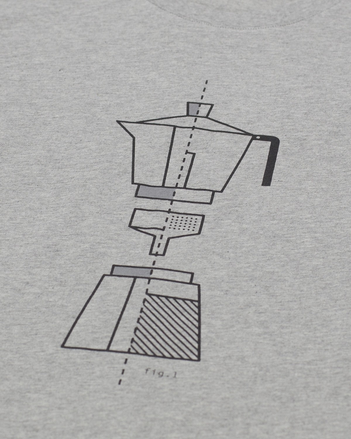 T-shirt gris imprimé en coton bio - how to moka