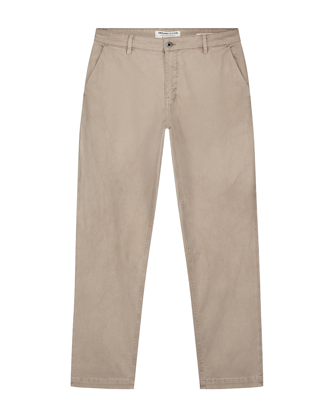 Chino en coton bio | Beige "darren chino black tea"