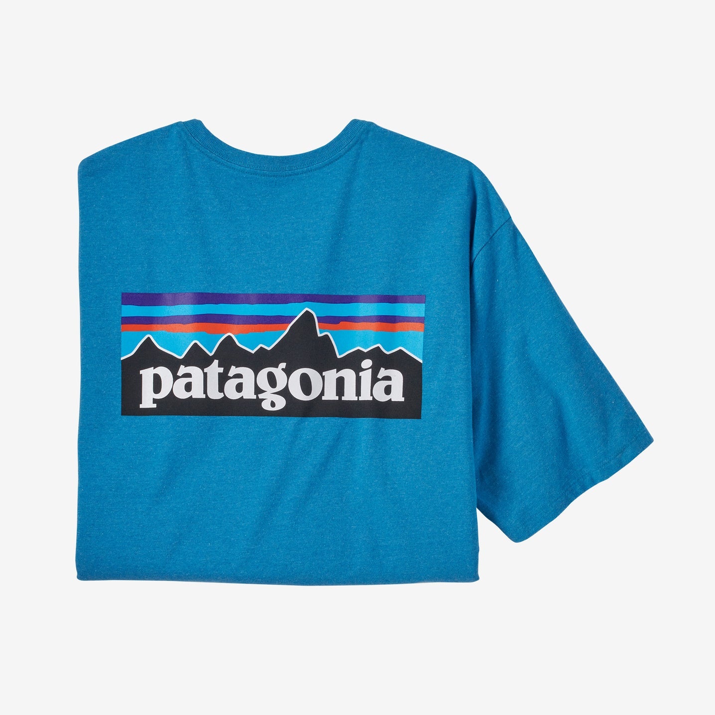 T-shirt bleu en recyclé - p-6 logo responsibili-tee anacapa blue