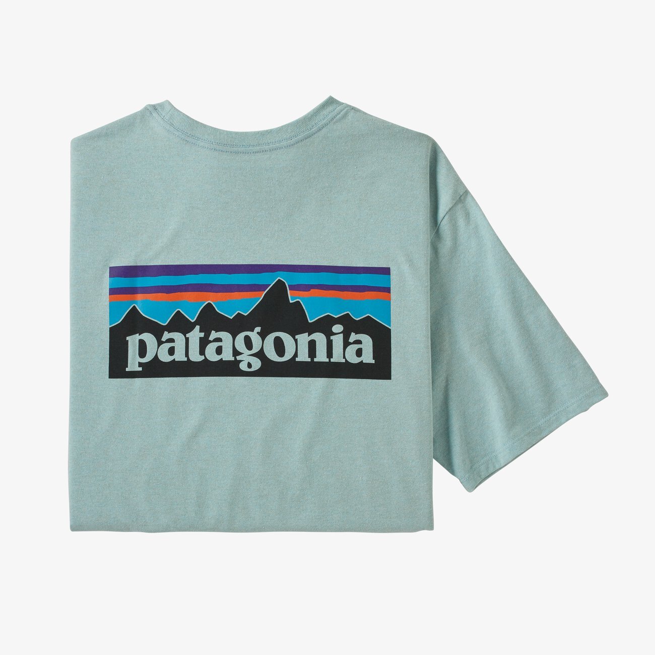 T-shirt imprimé turquoise en recyclé - P6 Logo Responsibili-Tee