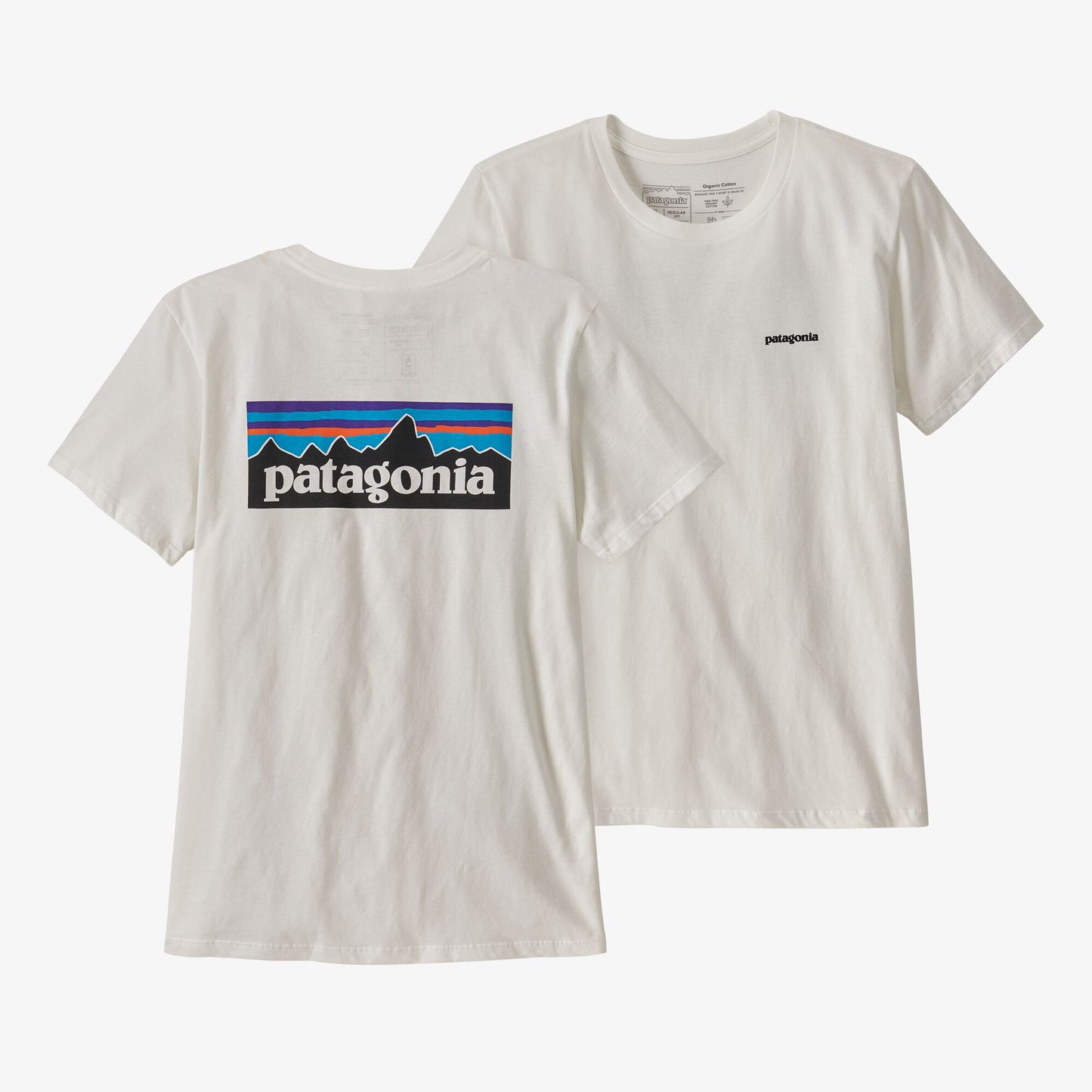 T-shirt blanc imprimé en coton bio - P6