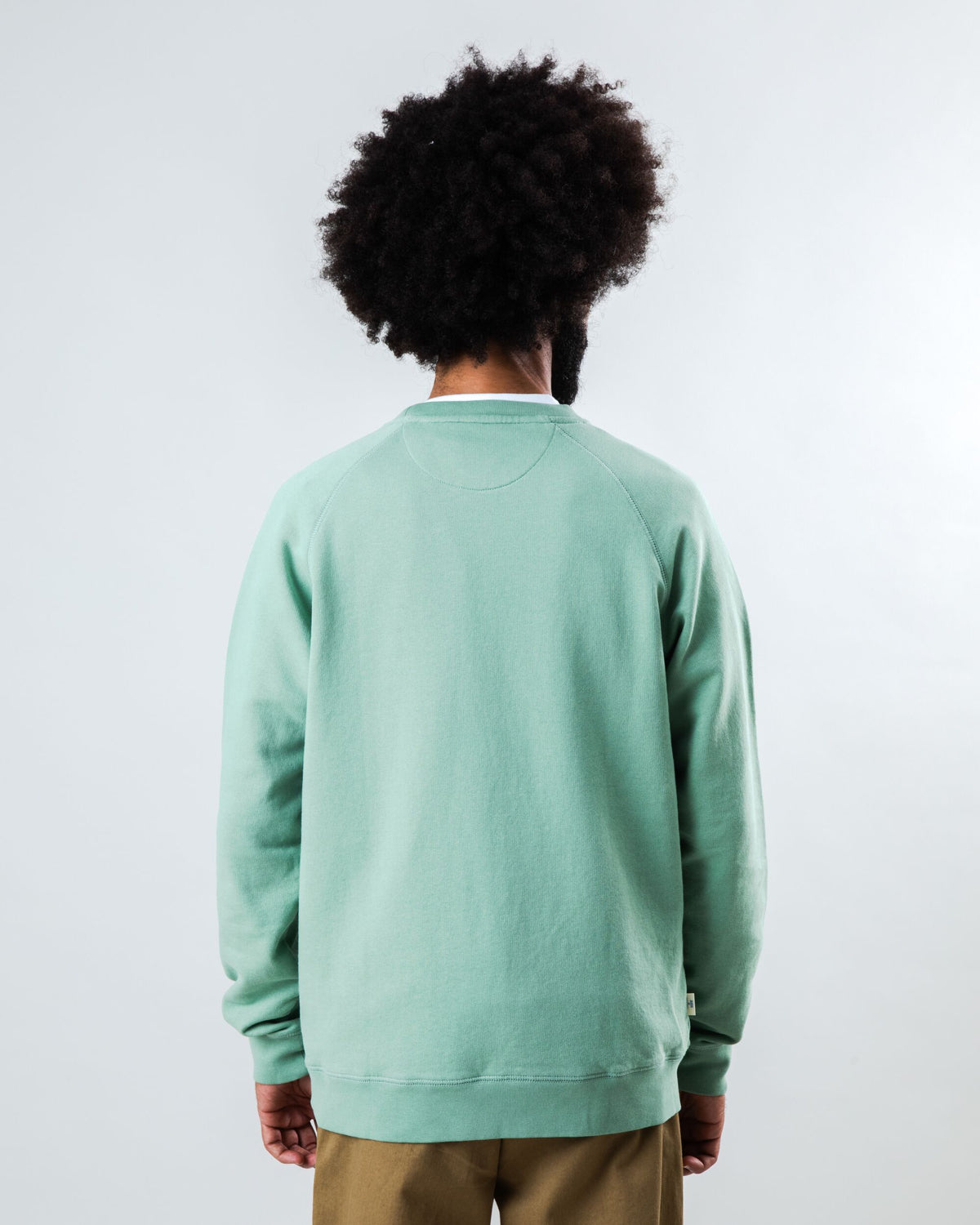 Sweat en coton bio | vert "asis percales tigris sweatshirt green"
