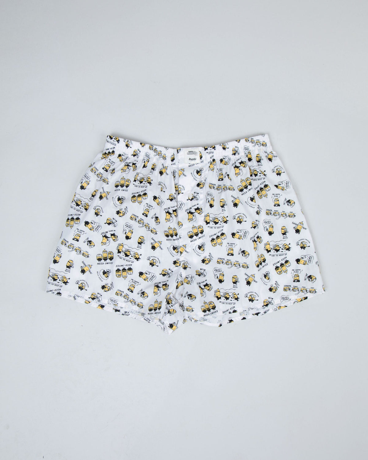 Caleçon en coton biologique | beige "minions coffee boxers ecru - ecru"