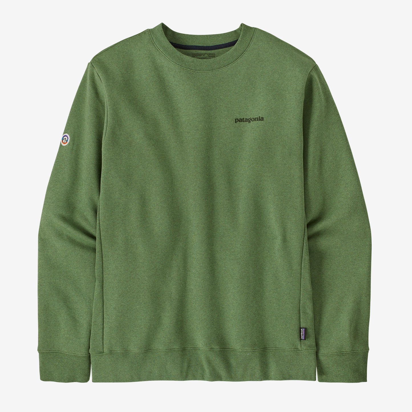Sweat en matières recyclées | Vert "fitz roy icon uprisal crew terrain green"