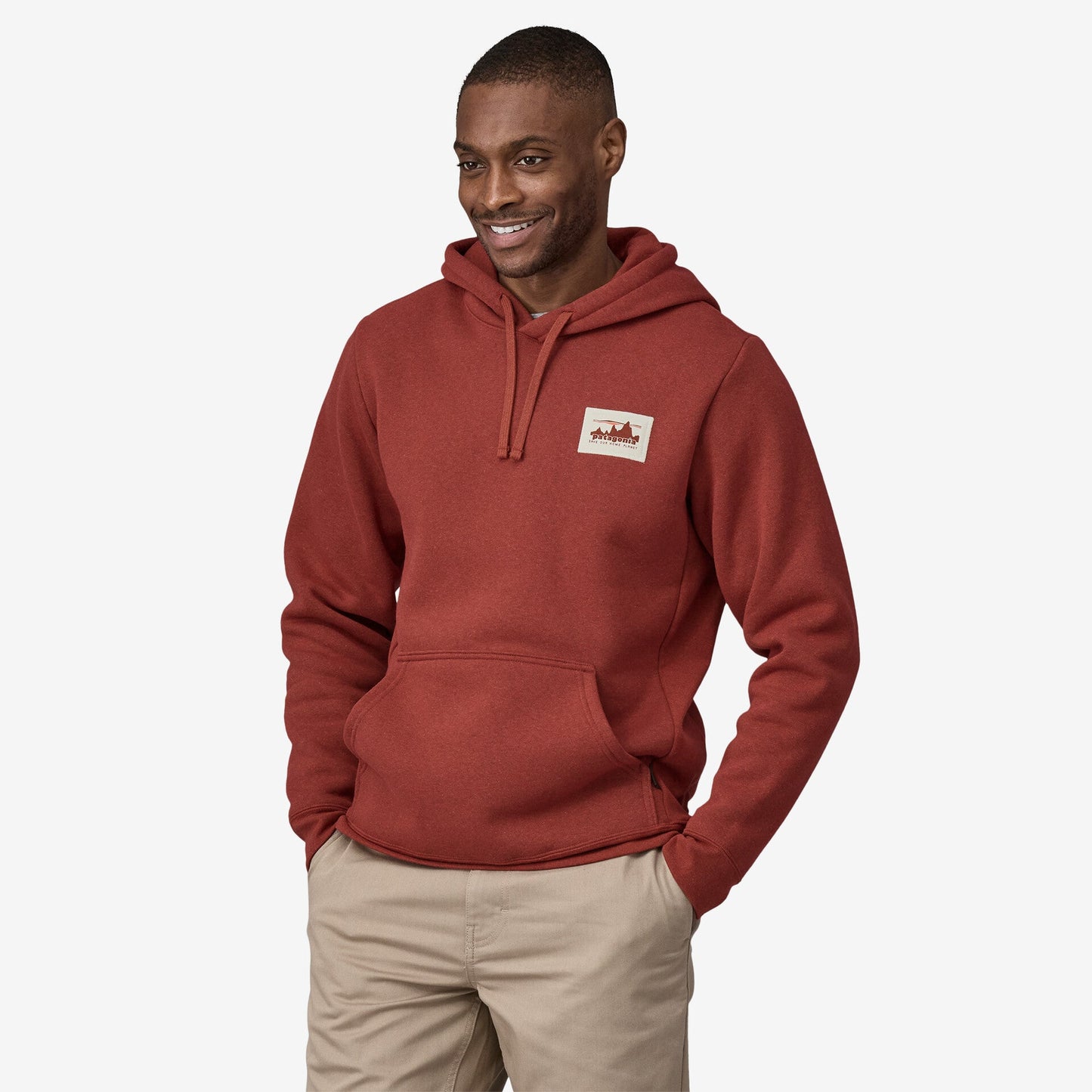 Sweat capuche en matières recyclées | rouille "hoodie 73 skyline uprisal hoody - burnished red"