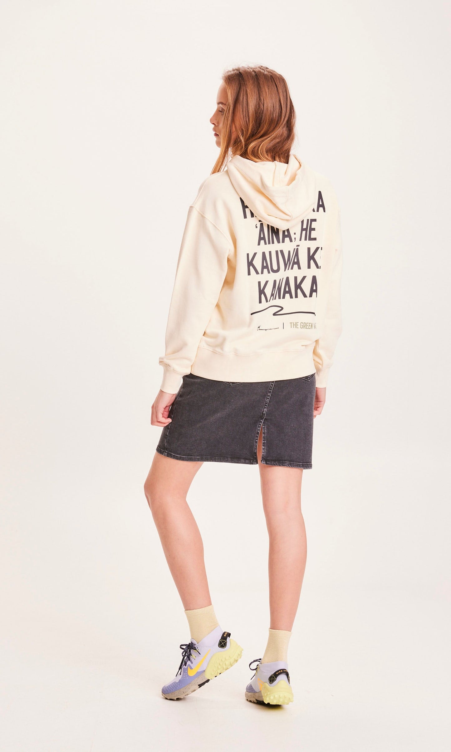 Jupe en jean anthracite en coton biologique - Romy