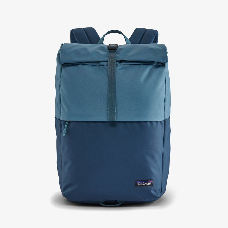 Sac à dos bleu 30L en polyester recyclé - Arbor roll-top